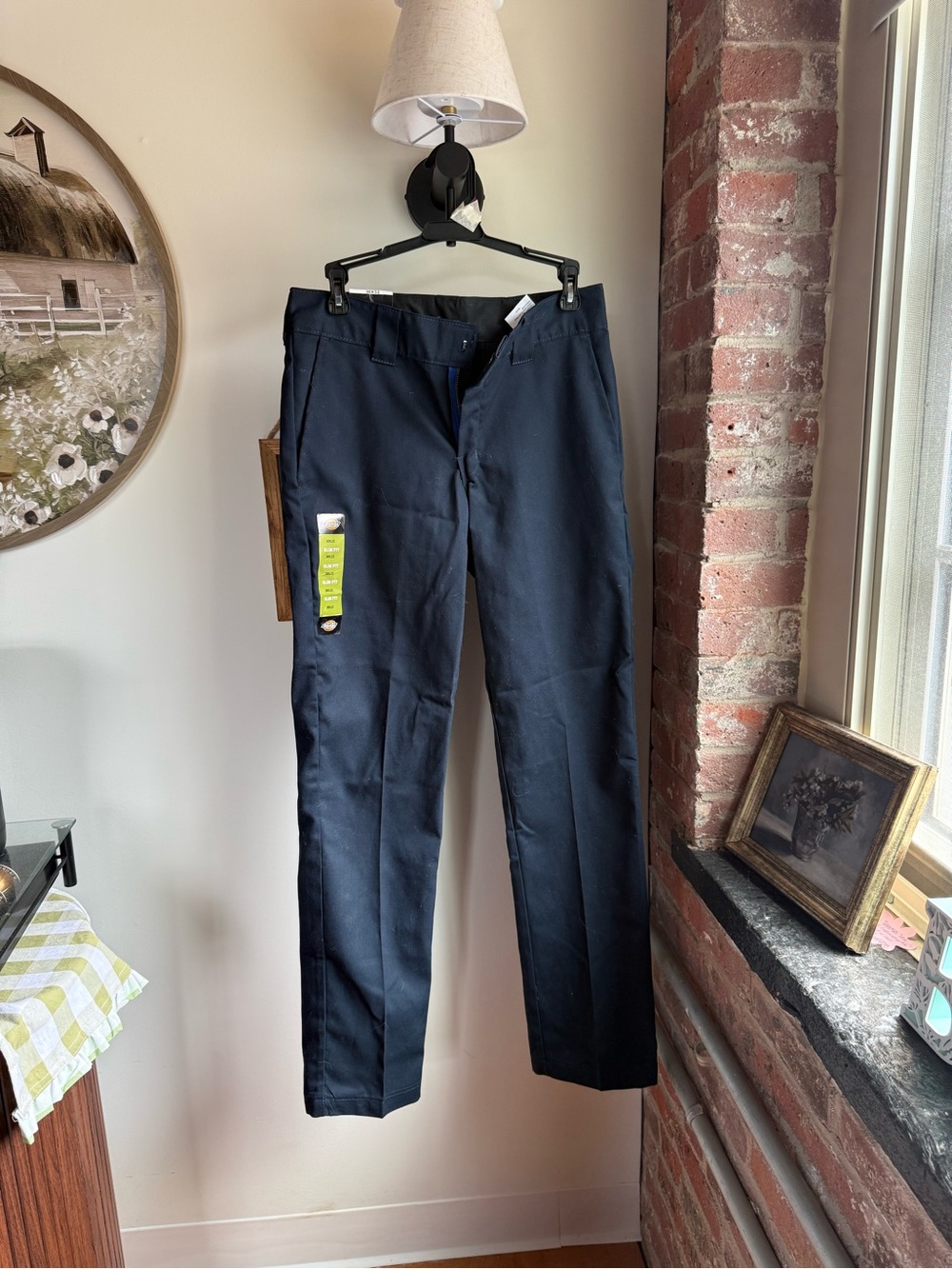 Dickies Men’s Navy Straight-Leg Dress Pants
